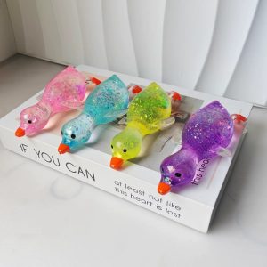 Lying duck squishy sugar texture slow rising 12 pieces 4 colors mix with box