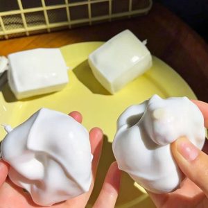 Crunchy tofu crispy sound handmade soft squeeze anti-stress squishy toy