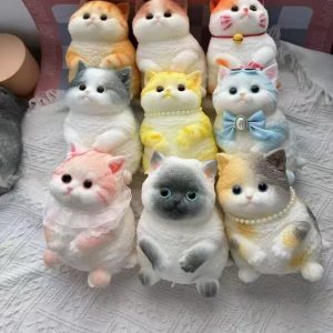Hand made cute squishy cat texture Taba/silicon with box
