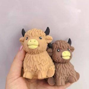 Alternative view of Cow squishy TPR texture quick rising 12 pieces with box random mix