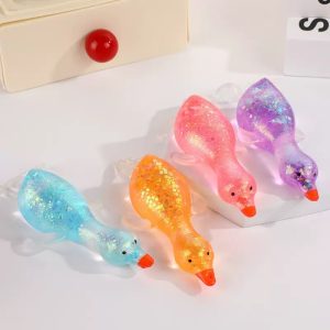 Duck squishy sugar texture slow rising 12 pieces 4 colors mix with box