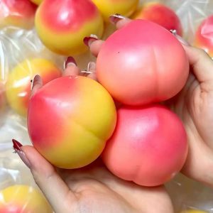 Crunchy peach crispy sound hand made squishy anti-stress 2 colors