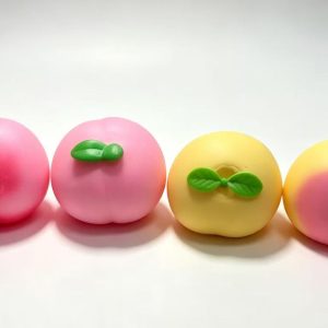 Jumbo peach slow-rising soft squeeze TPR texture squishy toy 2 colors