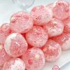 Handmade stressed-ball with soft peach and bow crispy sound anti-stressed squishy toy