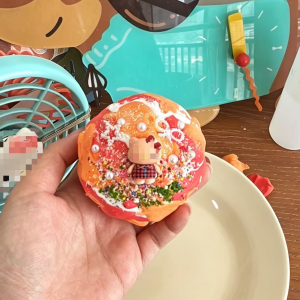 Crunchy handmade ball with summer hk charms crispy sound soft squeeze anti-stress squishy toy