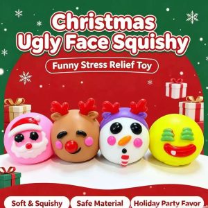 Christmas smushers cream texture slow rising 4 colors big size