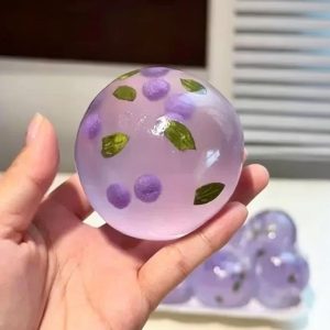 Coconut oil ball with blueberry soft squeeze anti-stress squishy toy