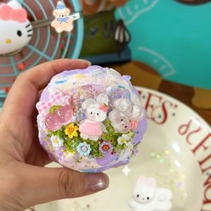 Handmade crunchy ball bunny in the garden crispy sound soft squeeze anti-stress squishy toy