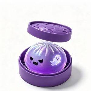 Hallowen ghost dumplings with ghost charms soft texture anti-stress squishy toy