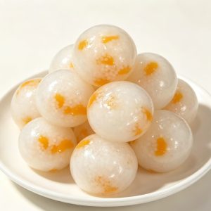 Handmade moldable rice ball witch orange charms anti-stress squishy toy