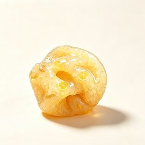Handmade moldable rice ball with orange charms anti-stress soft squishy toy
