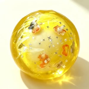 Coconut oil filled with big cracking snow ball slushy sound fidget toys stress relief