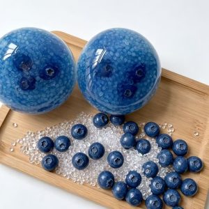 Handmade moldable rice ball with blueberry charms slow rebound anti-stress squishy toy SHIP OUT IN 72 HOURS