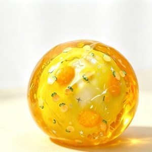 Coconut oil filled with big cracking snow ball slushy sound fidget toys stress relief
