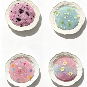 Handmade moldable rice ball four design anti-stress squishy toy SHIP OUT IN 72 HOURS