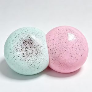 Handmade crunchy pink/blue egg bread crispy sound soft squeeze anti-stress squishy toy